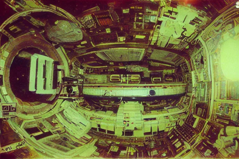 Prompt: space station, 1 6 mm film, autochrome
