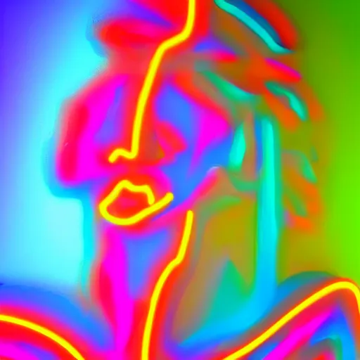 Image similar to a womens body 3 d neon art, 8 k resolution