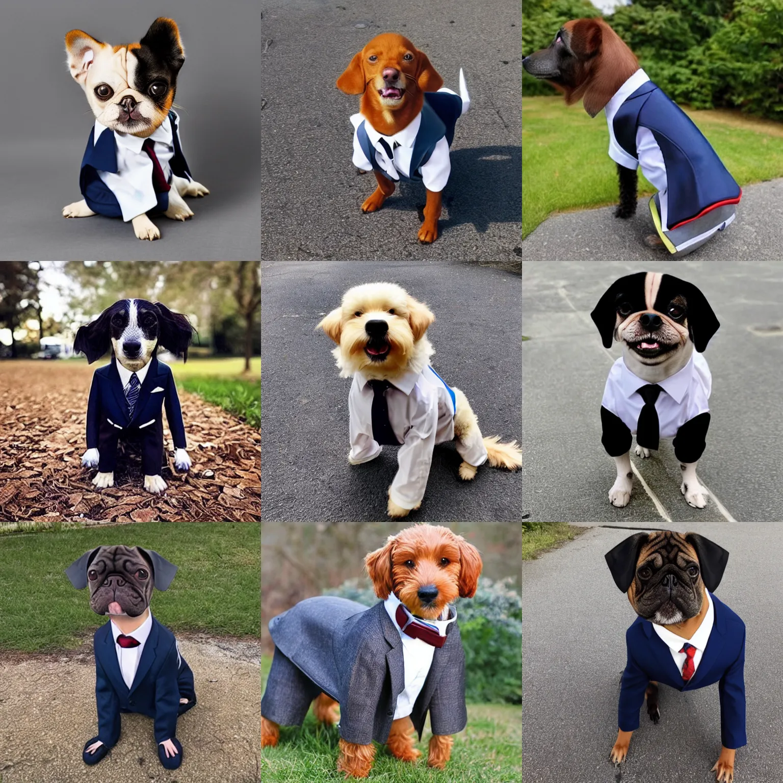 Prompt: dog wearing a suit