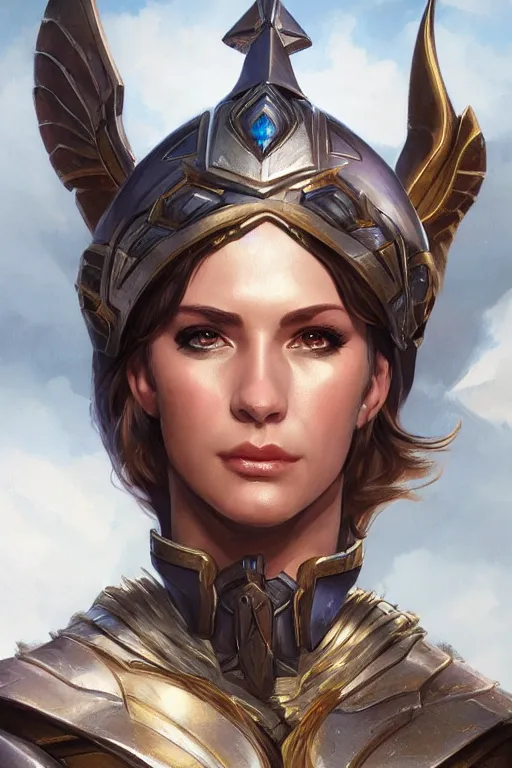 Image similar to amazon valkyrie athena, d & d, fantasy, portrait, highly detailed, headshot, digital painting, trending on artstation, concept art, sharp focus, illustration, art by artgerm and greg rutkowski and magali villeneuve