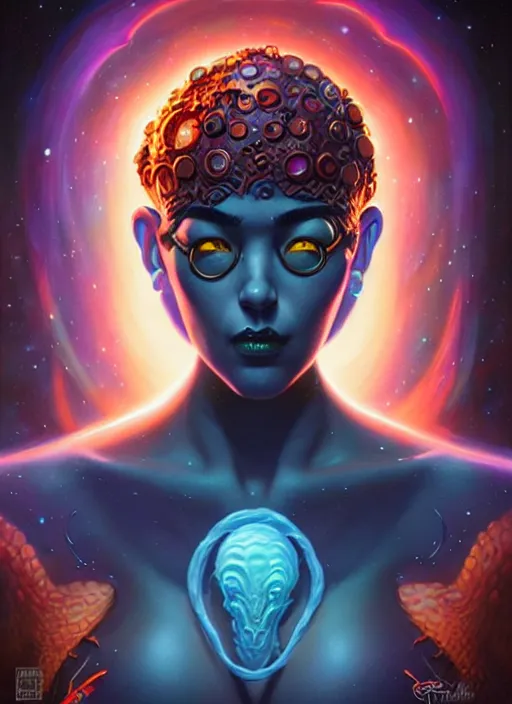 Image similar to cosmic lovecraft random marvel hero portrait, pixar style, by tristan eaton stanley artgerm and tom bagshaw.