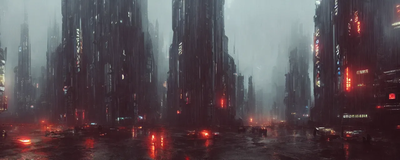 Image similar to sci-fi blade runner city beautiful dynamic lighting, cinematic, wide angle establishing shot, extremely high detail, photo realistic, cinematic lighting, post processed, concept art, artstation, matte painting, style by Jakub Rozalski , unreal engine 8k