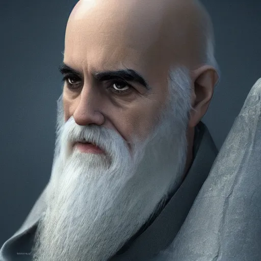 Image similar to Ben Bernanke as Saruman, digital art, cgsociety, artstation, trending, 4k