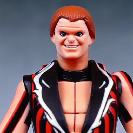 Image similar to john farnham as a 1 9 8 0 s wrestling action figure