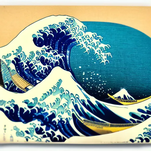 Image similar to baseballs wave, by Hokusai, detailed, very detailed, 4k