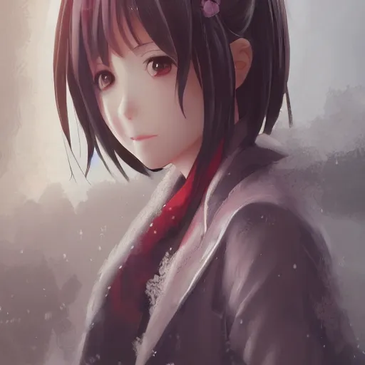 Image similar to portrait of the girl waiting for rain, anime fantasy illustration by tomoyuki yamasaki, kyoto studio, madhouse, ufotable, square enix, cinematic lighting, trending on artstation