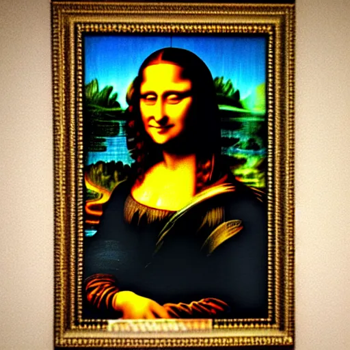 Prompt: Mona Lisa making a Duck-Face for her Instagram selfie