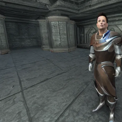 Image similar to Screenshot of Elon Musk as an Oblivion NPC, The Elder Scrolls Oblivion, gaming, detailed, 4K