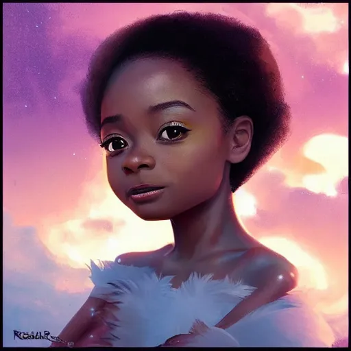 Prompt: !dream Skai Jackson as Tinkerbell,brown eyes,detailed, 8k hd,by rossdraws and greg rutkowski,in the style of a Instagram profile picture