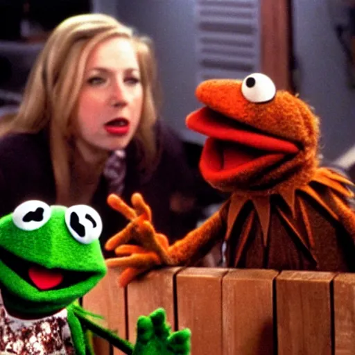 Image similar to scenes from the 1 9 9 9 film muppets go to hell directed by jim henson, high quality, high resolution