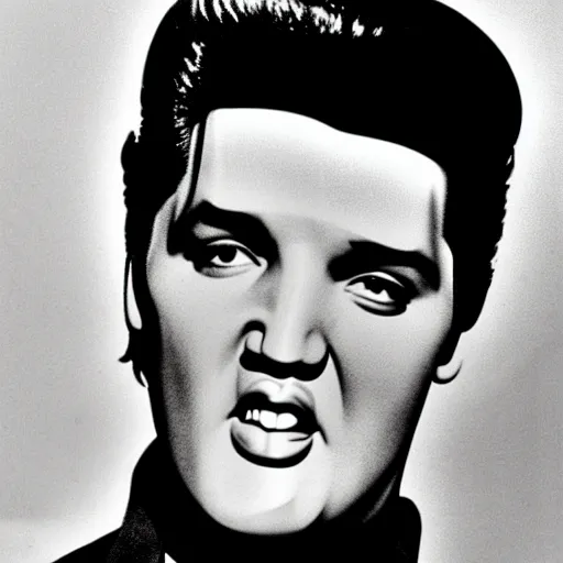 Image similar to a photo of elvis presley. a man with a paper bag on his head. a paper bag covering elvis presley's face