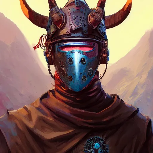 Image similar to cyberpunk viking helmet mask warrior goddess robot ninja fantasy, art gta 5 cover, official fanart behance hd artstation by jesper ejsing, by rhads, makoto shinkai and lois van baarle, ilya kuvshinov, ossdraws