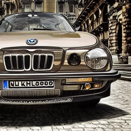 Prompt: a baroque bmw