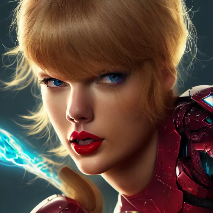 Prompt: portrait of Taylor Swift as SAMUS ARAN. HD, 4K. intricate abstract. intricate artwork. by Tooth Wu, wlop, beeple, dan mumford. octane render, trending on artstation, greg rutkowski very coherent symmetrical artwork. cinematic, hyper realism, high detail, octane render, 8k, iridescent accents