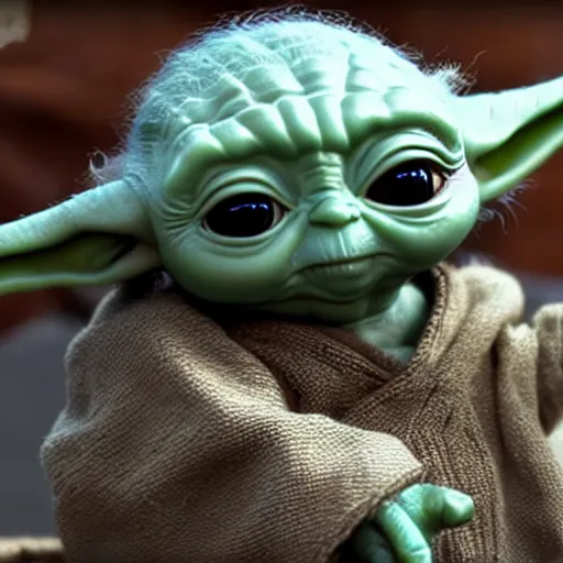 Prompt: baby Yoda In the Vikings 4k detailed super realistic