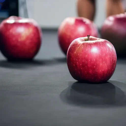 Image similar to an apple doing CrossFit, hd image