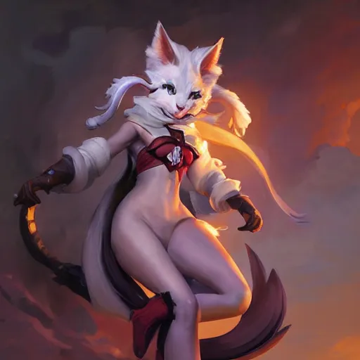 Prompt: greg manchess portrait painting of ahri from league of legends as overwatch character, medium shot, asymmetrical, profile picture, ambient occlusion, organic painting, sunny day, matte painting, bold shapes, hard edges, street art, trending on artstation, by huang guangjian, gil elvgren, ruan jia, greg rutkowski, gaston bussiere