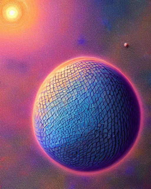 Prompt: universe in a grain of sand, abstract art, masterpiece, dyson sphere, vibrant, unique environment, high quality, 4 k, high detail, trending on artstation, art by gordon freeman, albert voidstar, dan luvisi