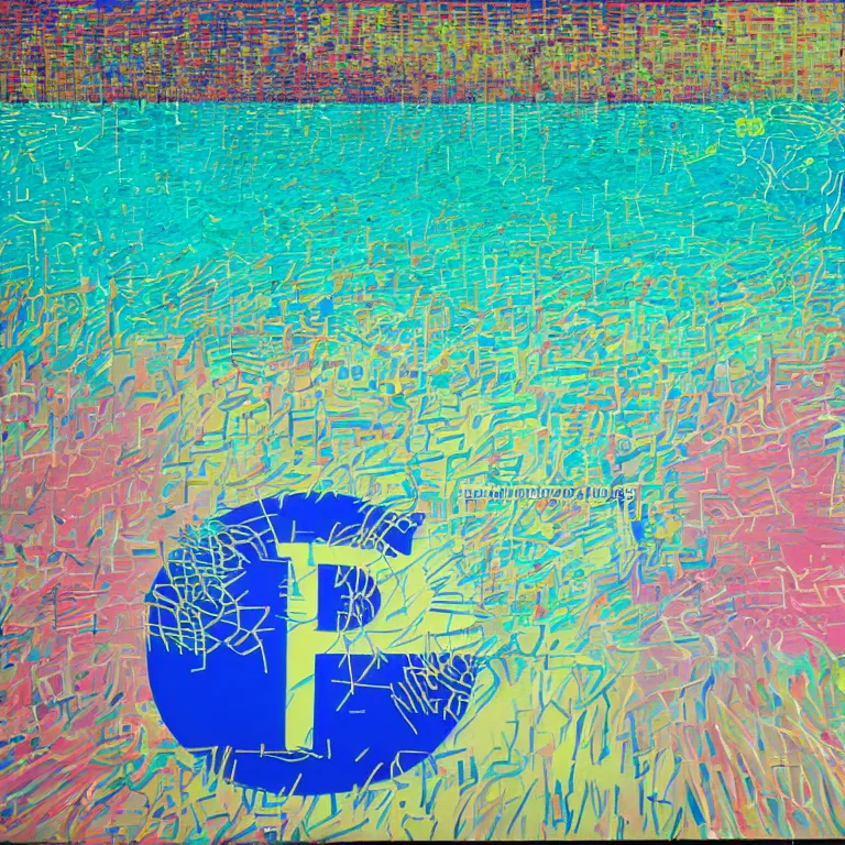 Prompt: dreaming from a new economy and a new financial system, $$$,EUR,BTC, painted by David Hockney, airbrush