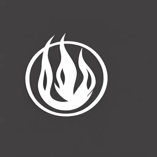 Image similar to logo spinning fire, illustration, smooth, flat colors