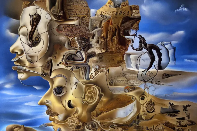 Image similar to persistance of memory by salvador dali, hd, hq, high resolution, high detail, 4 k, 8 k