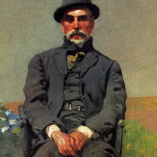 Prompt: a portrait of a character by winslow homer