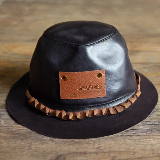 Image similar to leather patch hat photo, realistic