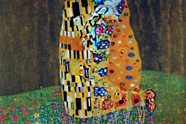 Image similar to gustav klimt vw beetle