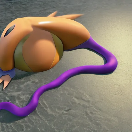 Image similar to the pokemon muk in real life, photorealistic unreal engine 5 render,