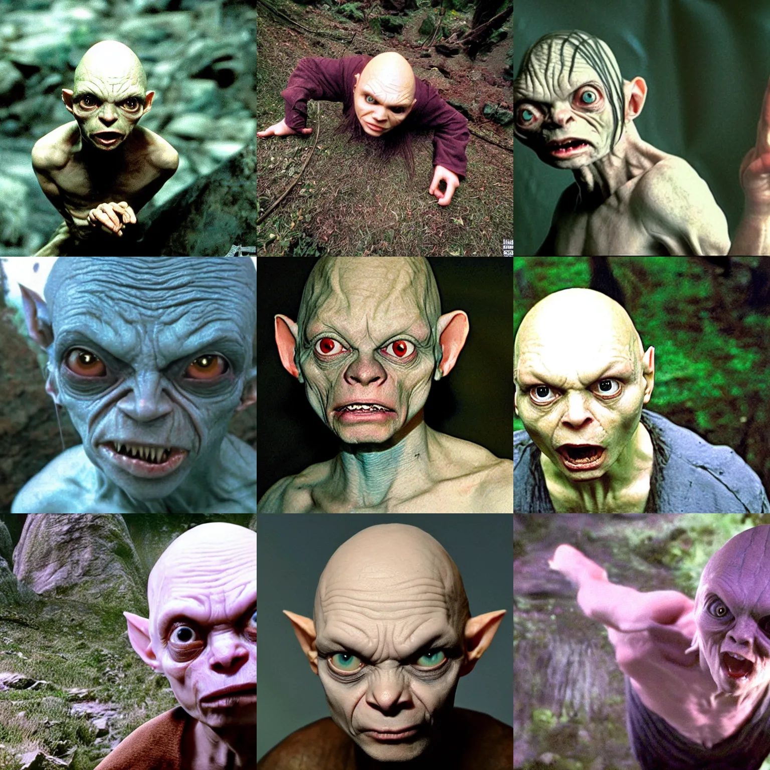 Prompt: billy corgan as gollum, still image from lord of the rings