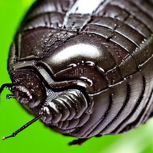 Prompt: Darth Vader as a caterpillar macro photograph