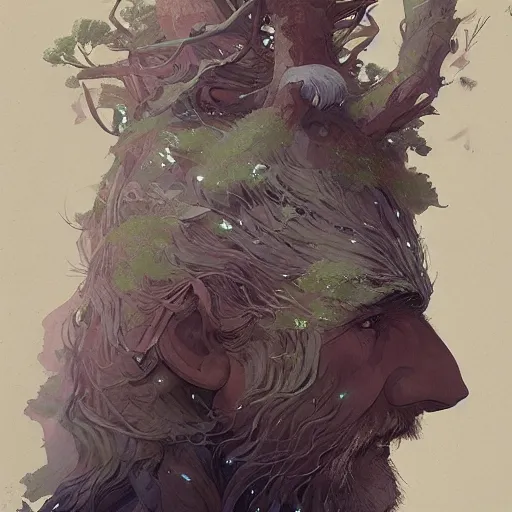 Prompt: a detailed portrait of a forest druid, by victo ngai and greg rutkowski, digital art, realistic painting, high quality, very detailed, fantasy, dnd, character design, trending on artstation