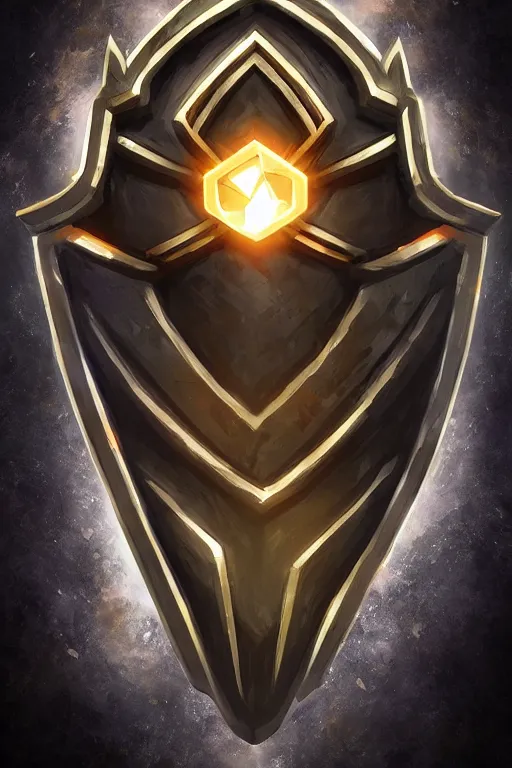 Image similar to shield fantasy epic legends game icon stylized digital illustration radiating a glowing aura global illumination ray tracing hdr fanart arstation by ian pesty and katarzyna da „ bek - chmiel