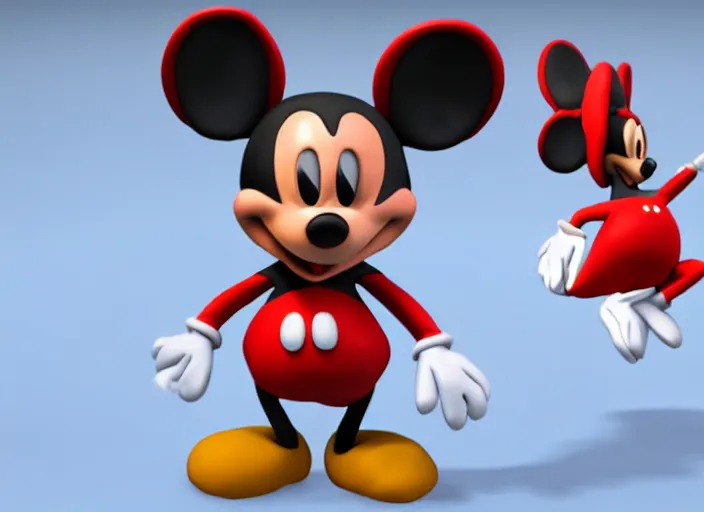 Image similar to mickie mouse in 3 d, unreal engine 5