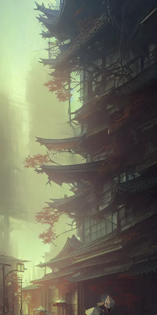 Image similar to spring mornings in the low - poly tokyo, diffuse lighting, fantasy, intricate, surrealism!!!!, highly detailed, lifelike, photorealistic, digital painting, artstation, illustration, concept art, smooth, sharp focus, by greg rutkowski, chris tulloch mccabe, valentina remenar and asher duran,