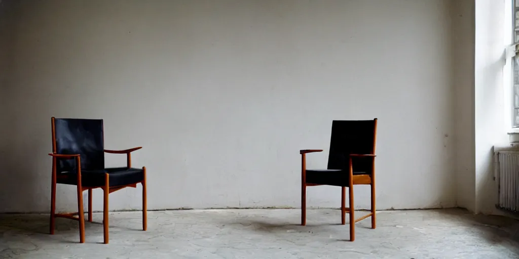 Image similar to a optimal chair in a livingroom designed by marcel broodthaers