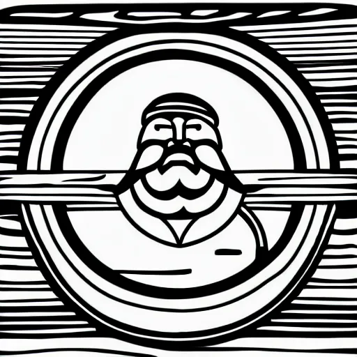 Image similar to bearded man makes bowl on lathe, woodworking, vector art