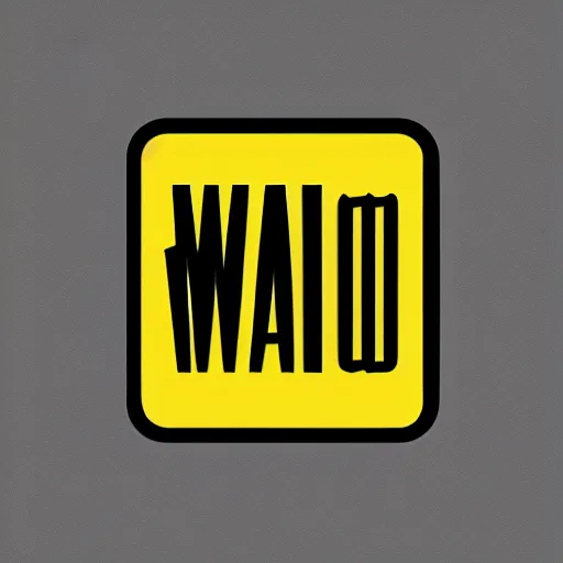 Prompt: a logo design that says waio