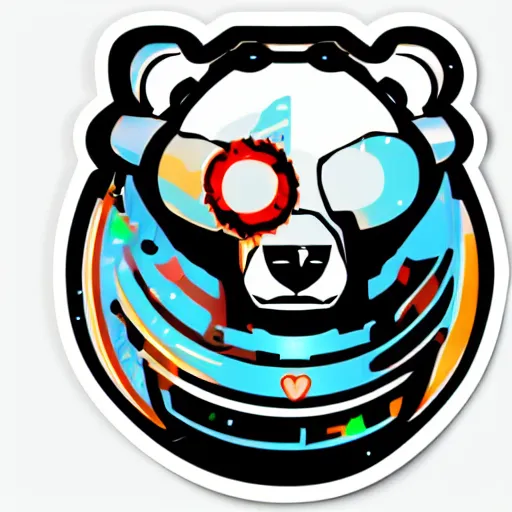 Image similar to Cyborg polar bear, sticker, highly detailed, colorful, illustration, drama, smooth and clean vector curves, no jagged lines, vector art, smooth