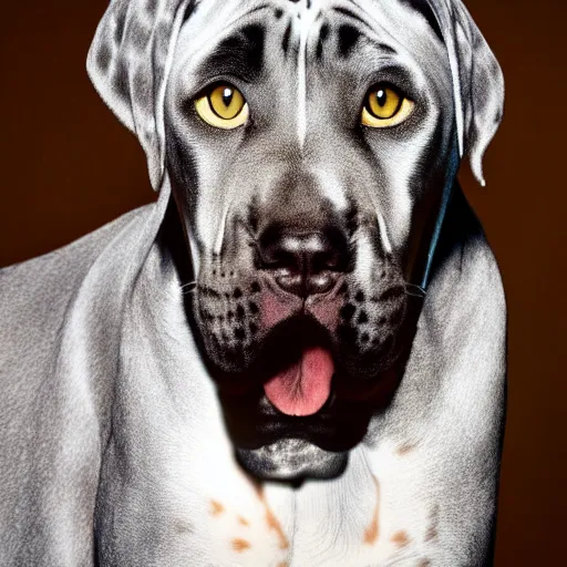 Image similar to a feline great dane - cat - hybrid, animal photography