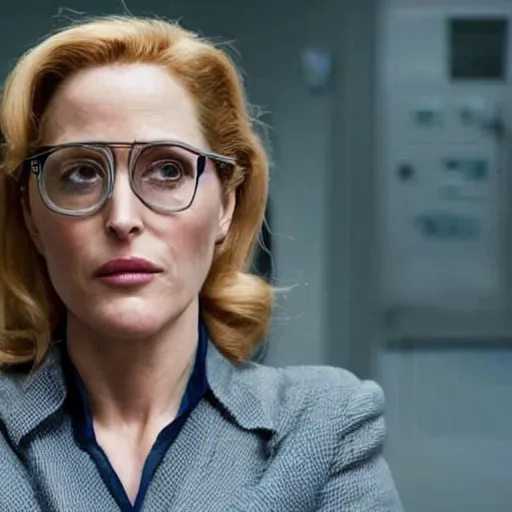 Image similar to Gillian Anderson in a science fiction film directed by John Carpenter