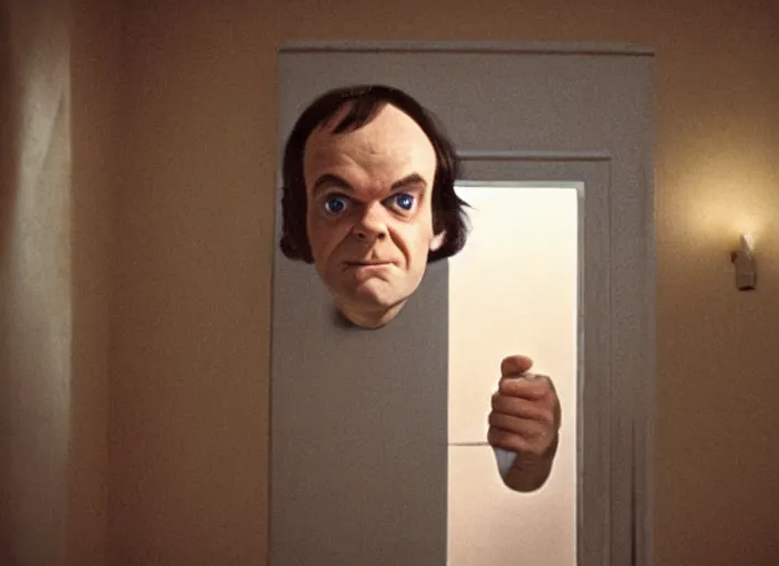 Prompt: movie still of pixar movie the shining stanley kubrick