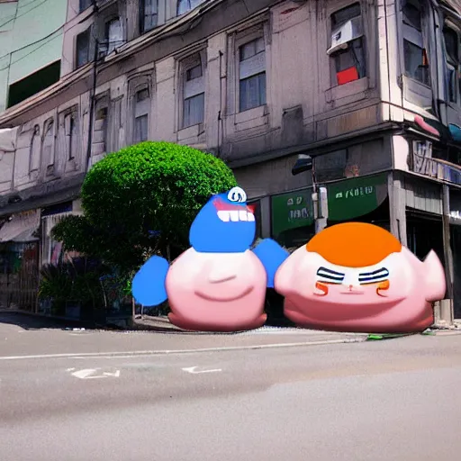 Image similar to majin buu in google street view