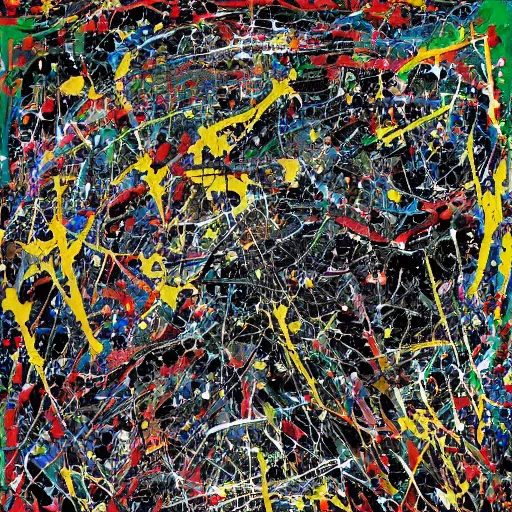 Image similar to geekatplay by Jackson Pollock