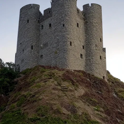 Prompt: an impenetrable fortress castle on a cliff