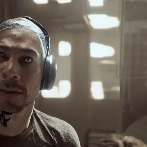 Image similar to movie still of cyborg, cinematic composition, cinematic light, criterion collection, by alfonso cuaron