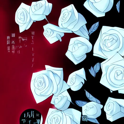 Image similar to white rose from mr robot, in the style of hideki anno, inspired by evangelion, photorealistic, epic, super technical, cinematic still