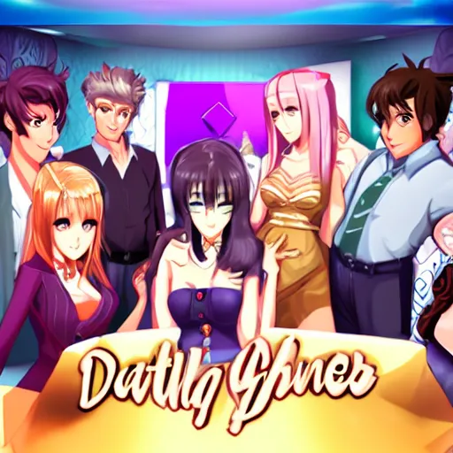 Image similar to dating game visual novel waifu