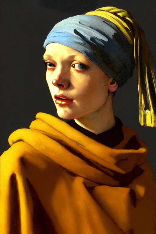 Image similar to full character portrait half - life 2 team fortress 2 scout video game character art not the girl with the pearl earring character design, painting by gaston bussiere, katsuya terada, nc wyeth, greg rutkowski, craig mullins, vermeer, frank frazetta, mucha, tom of finland, trending on artstation, jeffery catherine jones