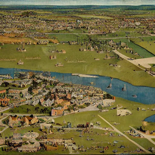 Image similar to tumwater, north dakota painted by hieronymus bosch 4 k w 1 0 8 8